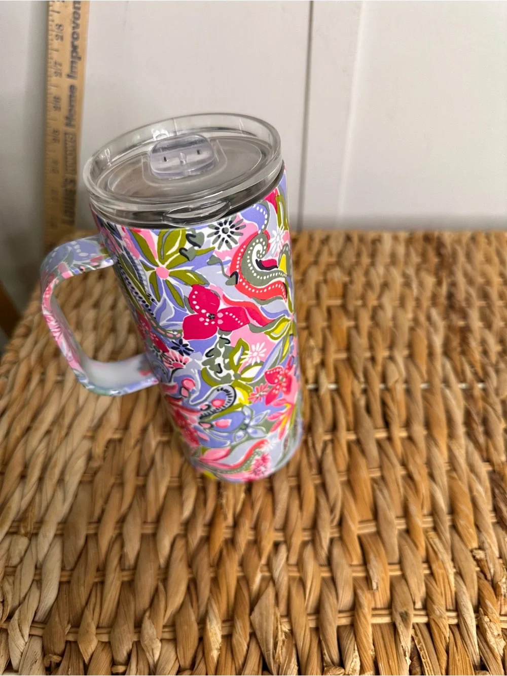 Floral Insulated Travel Mug - Pink & Lavender